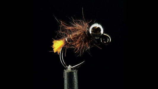 CHOCOLATE ORANGE JIG FLY PATTERN BY ROB GEE FROM TROUTLORE FLY TYING STORE AUSTRALIA