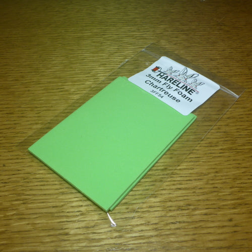 Hareline 3mm Thin Foam Chartreuse AVAILABLE AT TROUTLORE FLY TYING STORE AUSTRALIA