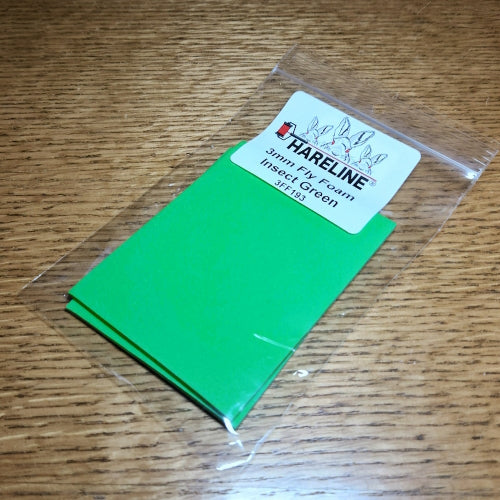 Hareline 3mm Thin Foam Insect Green AVAILABLE AT TROUTLORE FLY TYING STORE AUSTRALIA