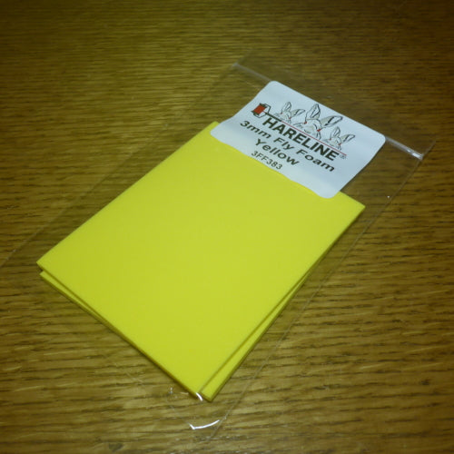 Hareline 3mm Thin Foam Yellow AVAILABLE AT TROUTLORE FLY TYING STORE AUSTRALIA