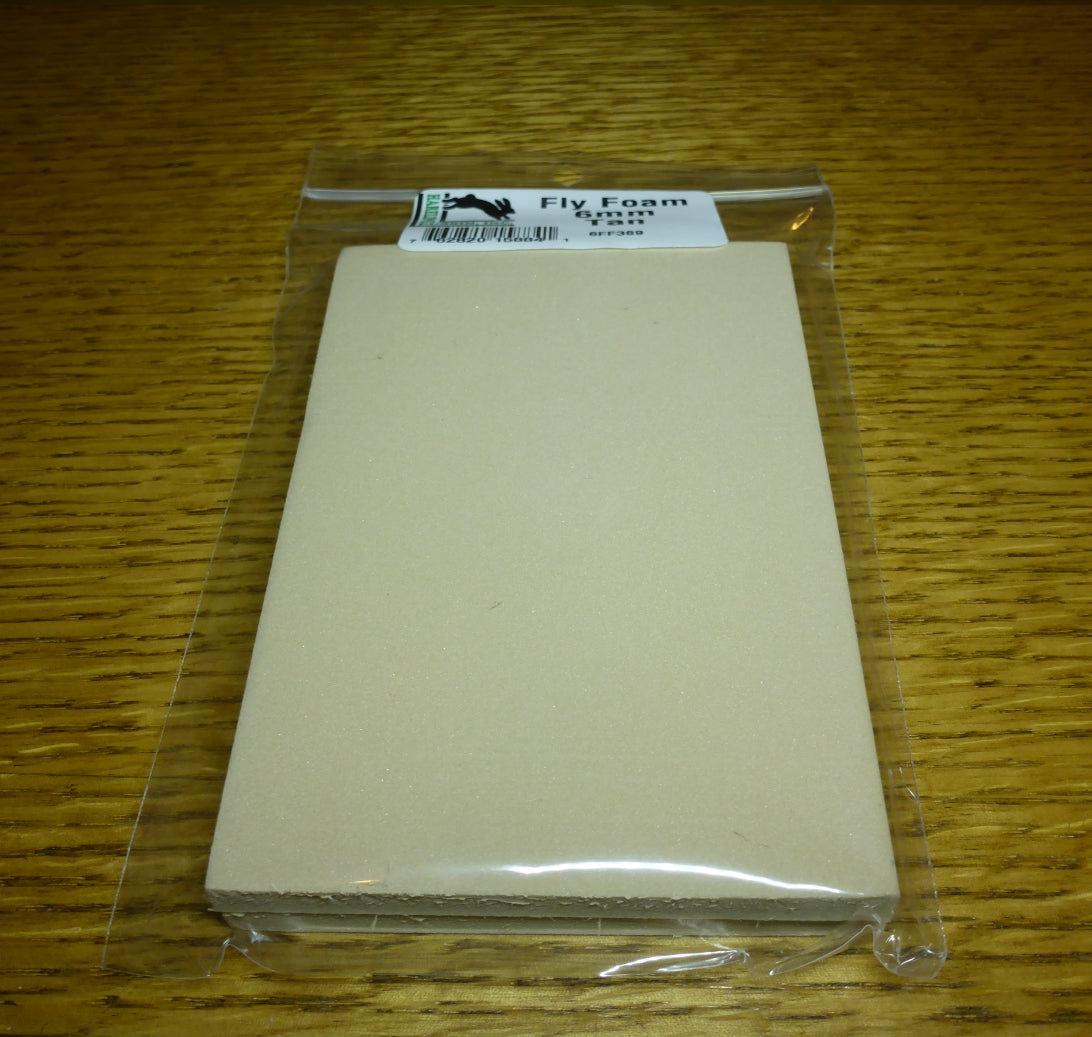 Hareline 6mm Foam Tan AVAILABLE AT TROUTLORE FLY TYING STORE AUSTRALIA