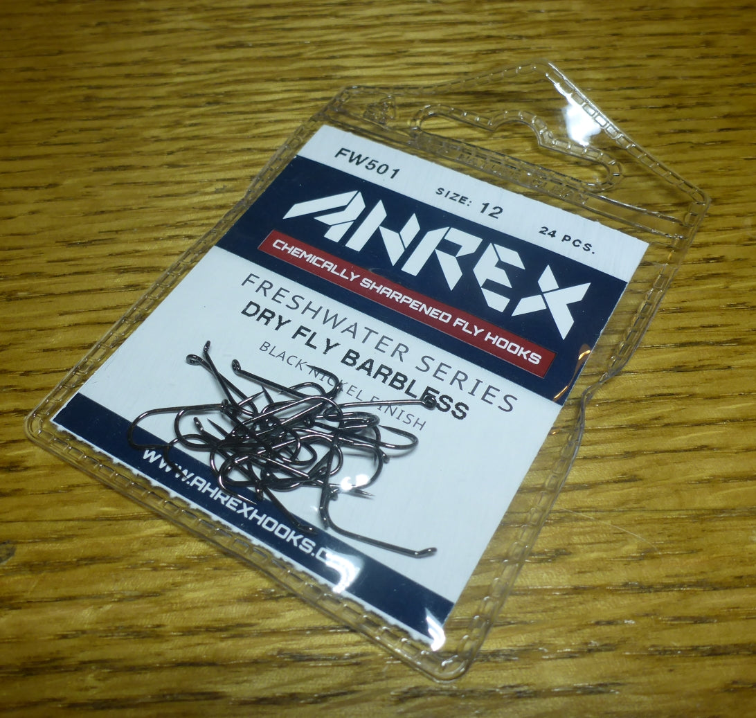 Ahrex FW501 Barbless Freshwater Hook Dry Fly Traditional