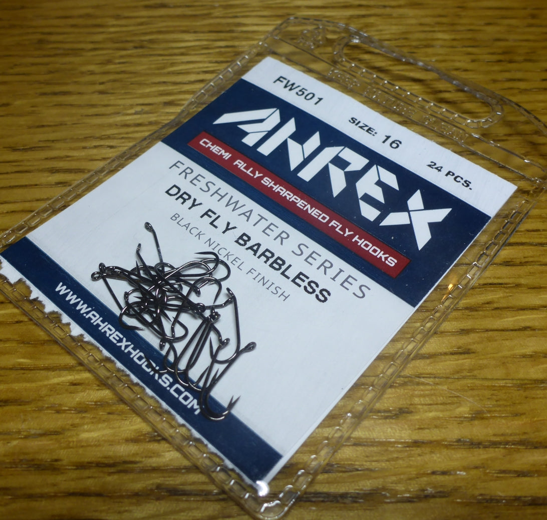 Ahrex FW501 Barbless Freshwater Hook Dry Fly Traditional