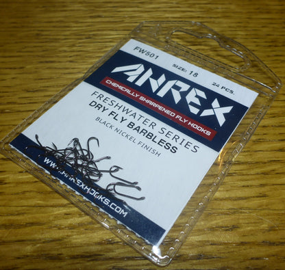 Ahrex FW501 Barbless Freshwater Hook Dry Fly Traditional