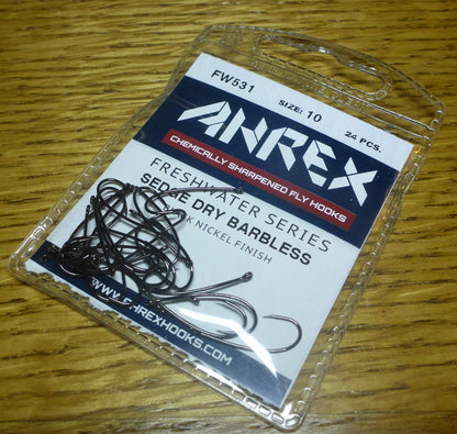 Ahrex FW531 Barbless Freshwater Hook Sedge Dry