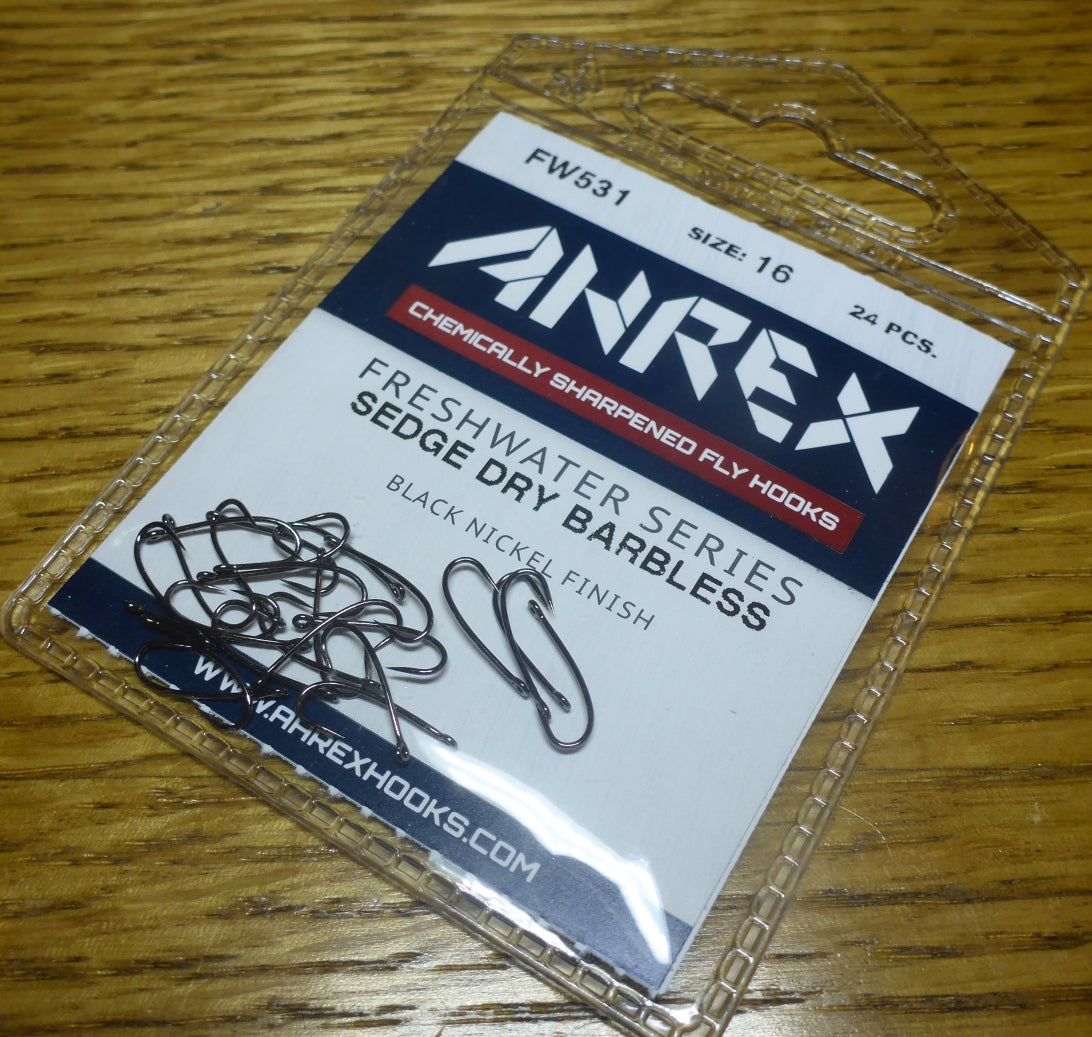 Ahrex FW531 Barbless Freshwater Hook Sedge Dry