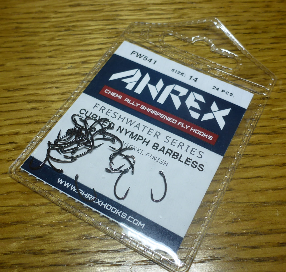 Ahrex FW541 Barbless Freshwater Hook Curved Nymph