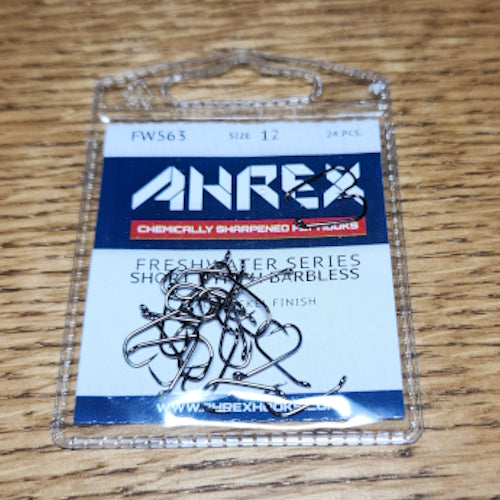 Ahrex FW563 Short Nymph Barbless Freshwater Hook