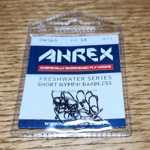 Ahrex FW563 Short Nymph Barbless Freshwater Hook