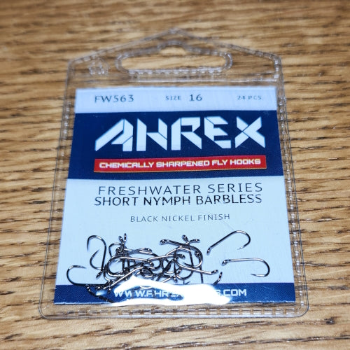 Ahrex FW563 Short Nymph Barbless Freshwater Hook