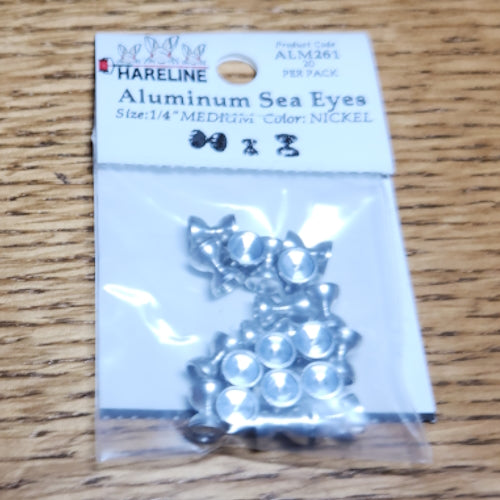 Hareline Aluminum Sea Eyes Nickel