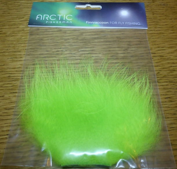 Arctic Fisherman Finn Raccoon Chartreuse AVAILABLE AT TROUTLORE FLY TYING STORE AUSTRALIA