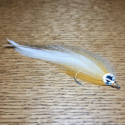 K9 Saltwater Flies Hollow Tied GT Fly - Tan & White AVAILABLE AT TROUTLORE FLY TYING STORE AUSTRALIA