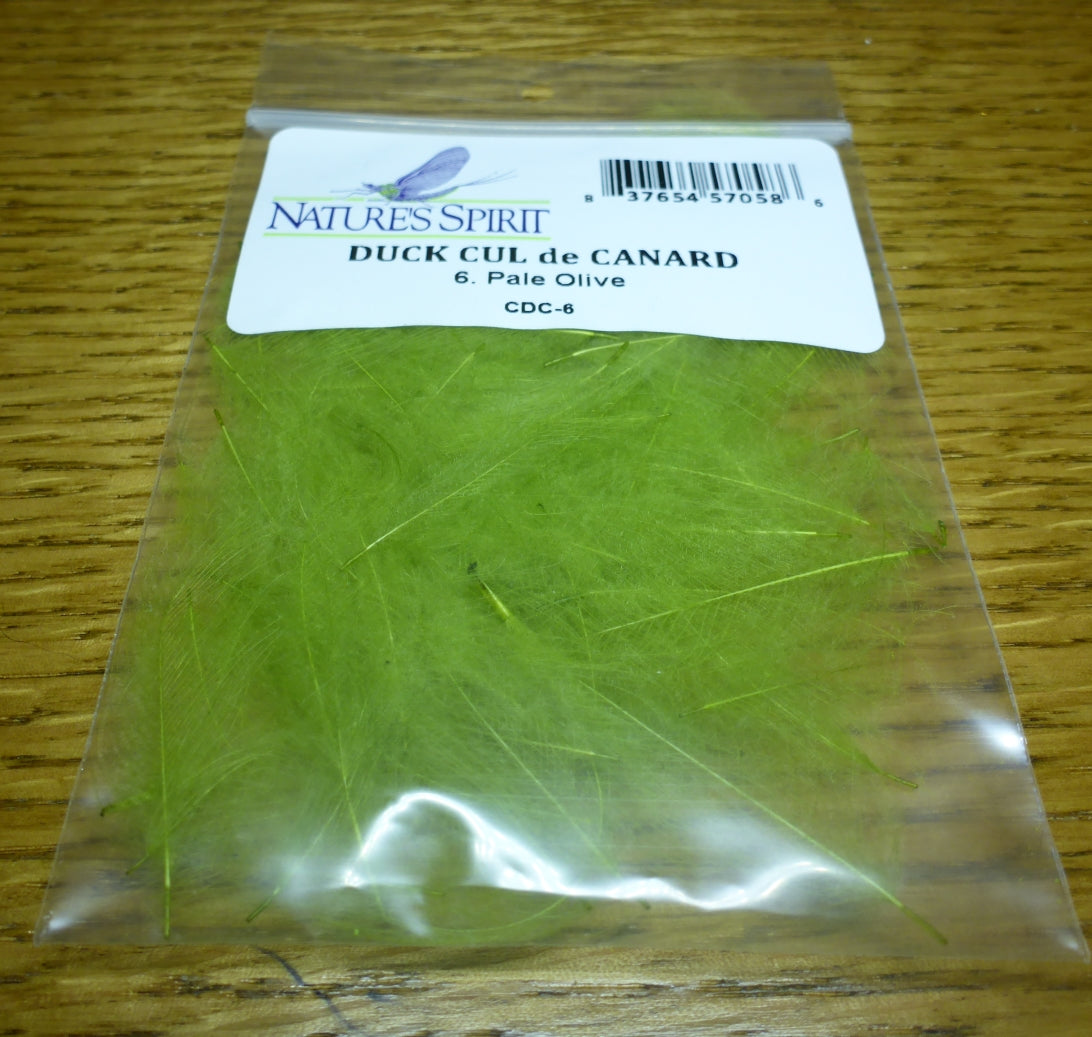 Nature’s Spirit CDC Pale Olive AVAILABLE AT TROUTLORE FLY TYING STORE AUSTRALIA