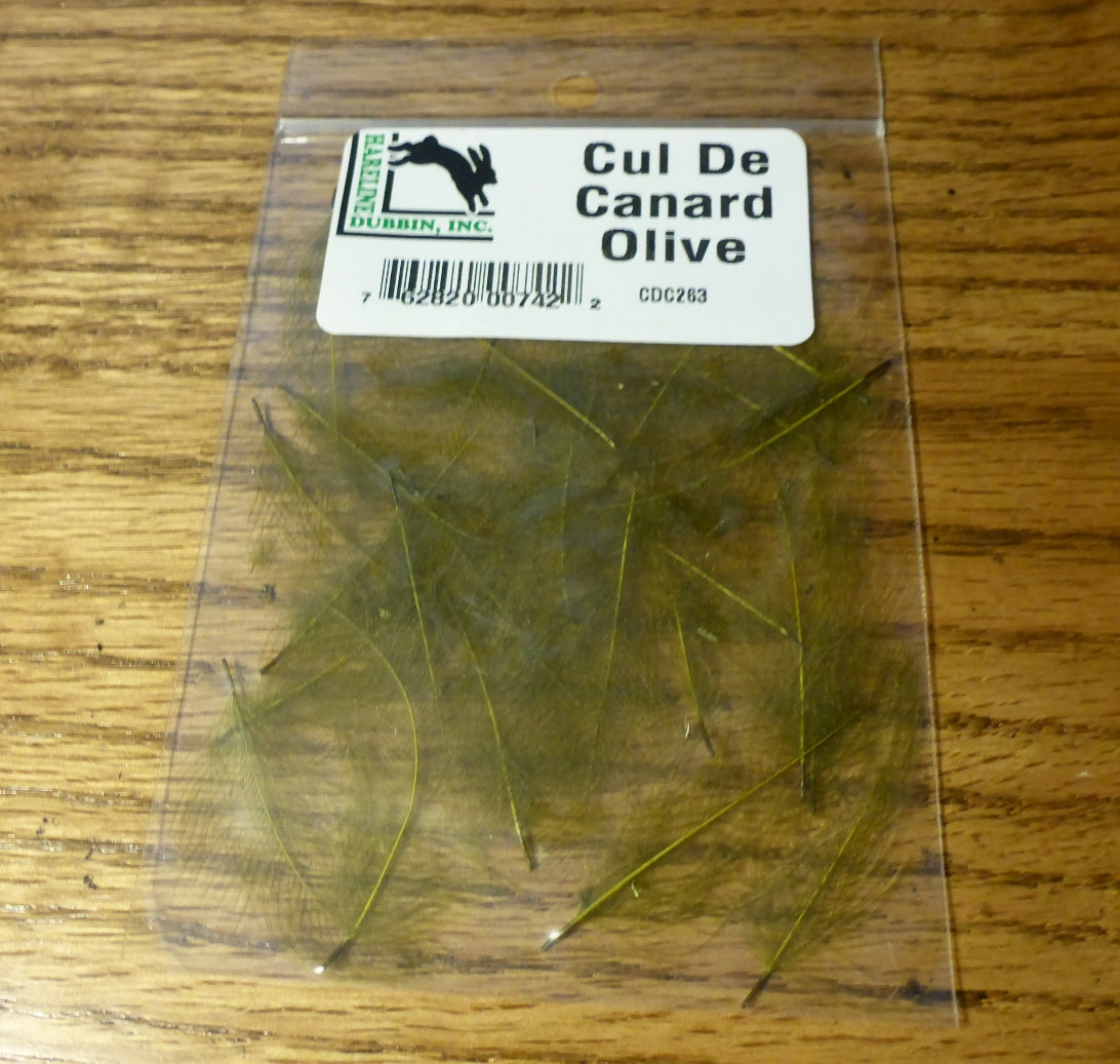 Hareline Cul de Canard Olive AVAILABLE AT TROUTLORE FLY TYING STORE AUSTRALIA