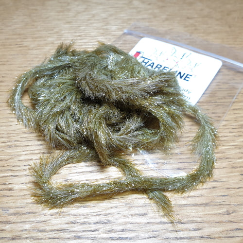 Hareline Chockletts Finesse Body Chenille - Olive Brown AVAILABLE AT TROUTLORE FLY TYING STORE AUSTRALIA