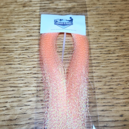 Chuck’N’Duck Crystal Flash - Fl Coral AVAILABLE AT TROUTLORE FLY TYING STORE AUSTRALIA