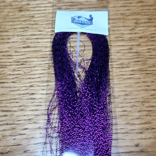 Chuck’N’Duck Crystal Flash - Purple AVAILABLE AT TROUTLORE FLY TYING STORE AUSTRALIA