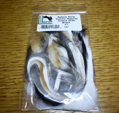 Hareline Rabbit Strips Combo - Natural AVAILABLE AT TROUTLORE FLY TYING STORE AUSTRALIA