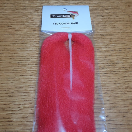 FTD Congo Hair – Red AVAILABLE AT TROUTLORE FLY TYING STORE AUSTRALIA