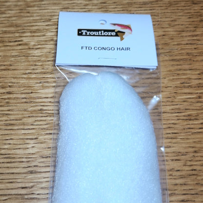 FTD Congo Hair – White AVAILABLE AT TROUTLORE FLY TYING STORE AUSTRALIA