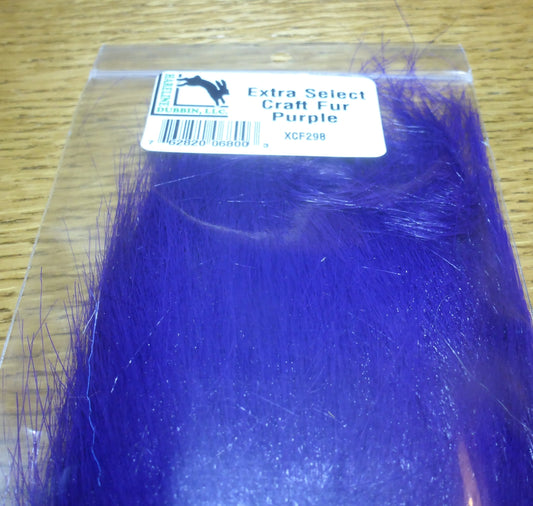 Hareline Extra Select Craft Fur Purple AVAILABLE AT TROUTLORE FLY TYING STORE AUSTRALIA