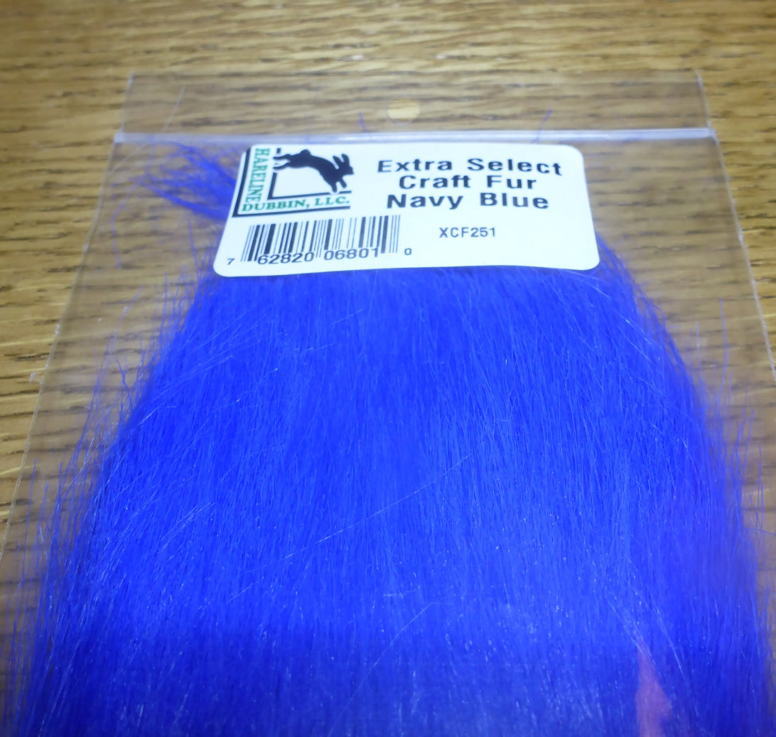 Hareline Extra Select Craft Fur Navy Blue AVAILABLE AT TROUTLORE FLY TYING STORE AUSTRALIA