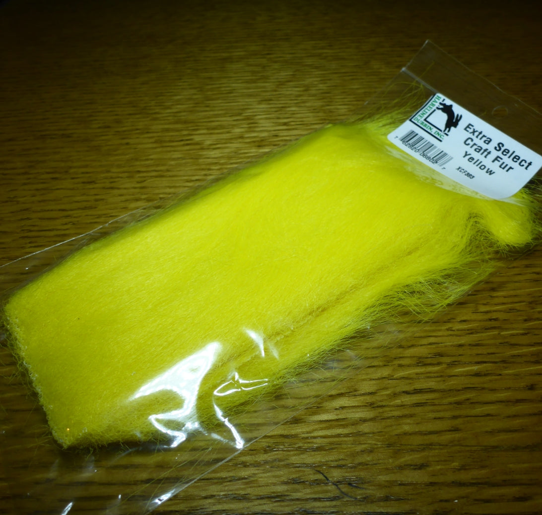 Hareline Extra Select Craft Fur Yellow