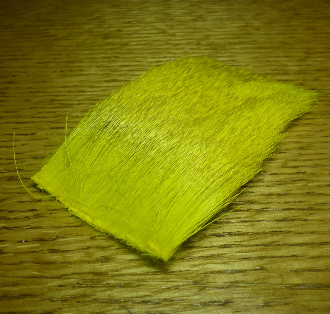 Nature’s Spirit Mule Deer Hair Dyed Yellow  AVAILABLE AT TROUTLORE FLY TYING STORE AUSTRALIA