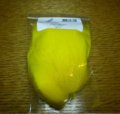 Spinning Deer Belly Hair Dyed Yellow