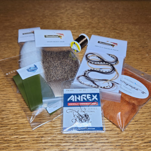 Starter Dry Fly ‘TieYourOwn’ Kit AVAILABLE AT TROUTLORE FLY TYING STORE AUSTRALIA