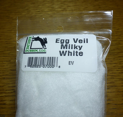 Hareline Egg Veil
Milky White AVAILABLE AT TROUTLORE FLY TYING STORE AUSTRALIA