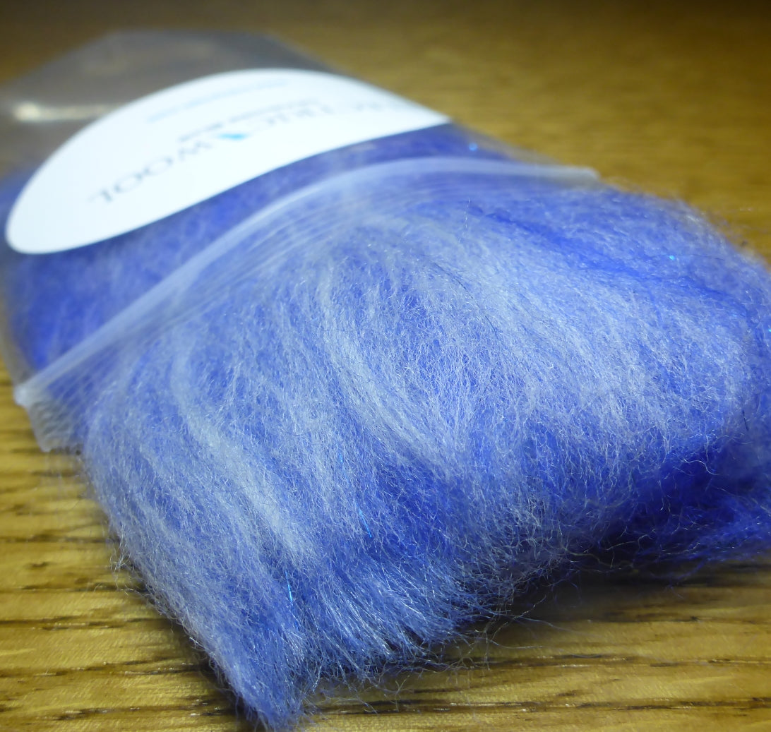 Lv2Nymph Electric Wool Dubbing - Offshore Blue AVAILABLE AT TROUTLORE FLY TYING STORE AUSTRALIA