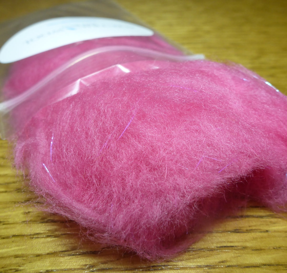 Lv2Nymph Electric Wool Dubbing - Pink Belly AVAILABLE AT TROUTLORE FLY TYING STORE AUSTRALIA