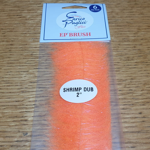 Enrico Puglisi EP Shrimp Dub Brush 2″ Hot Orange AVAILABLE AT TROUTLORE FLY TYING STORE AUSTRALIA