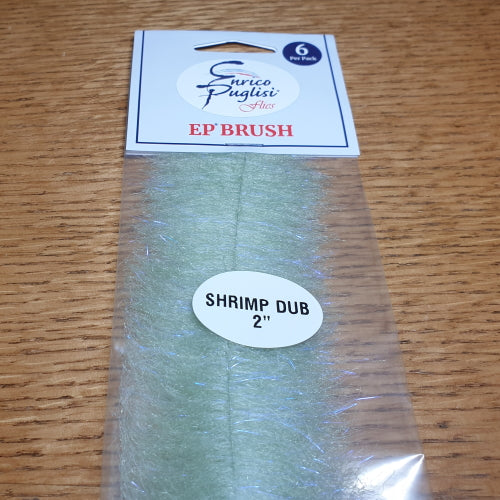 Enrico Puglisi EP Shrimp Dub Brush 2″ Light Olive AVAILABLE AT TROUTLORE FLY TYING STORE AUSTRALIA