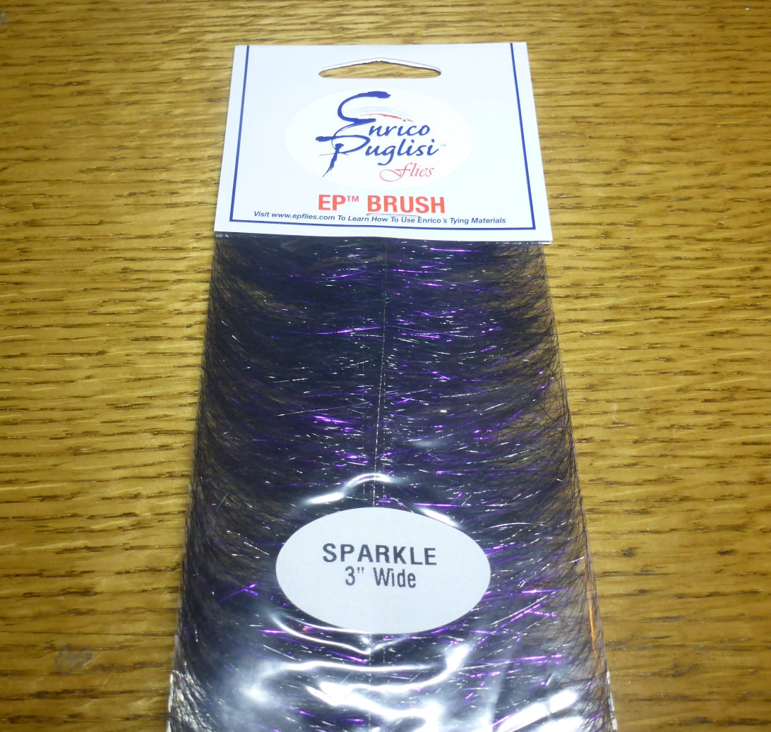 Enrico Puglisi EP Sparkle Brush Black / Purple AVAILABLE AT TROUTLORE FLY TYING STORE AUSTRALIA