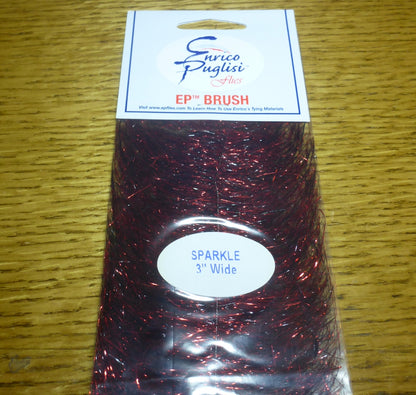 Enrico Puglisi EP Sparkle Brush Black / Red AVAILABLE AT TROUTLORE FLY TYING STORE AUSTRALIA