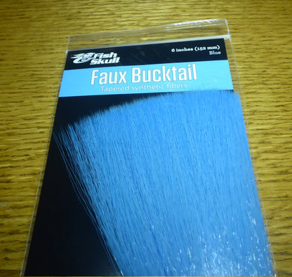 Fish-Skull Faux Bucktail Blue AVAILABLE AT TROUTLORE FLY TYING STORE AUSTRALIA