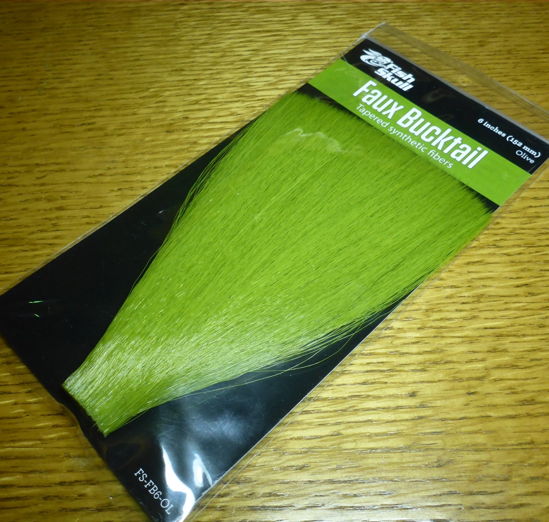 Fish-Skull Faux Bucktail Olive