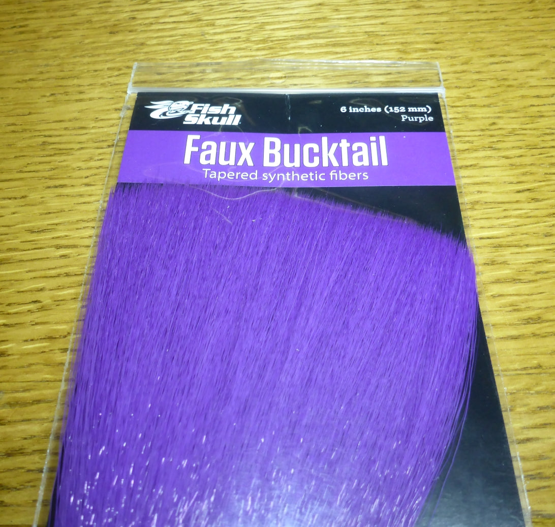 Fish-Skull Faux Bucktail Purple AVAILABLE AT TROUTLORE FLY TYING STORE AUSTRALIA