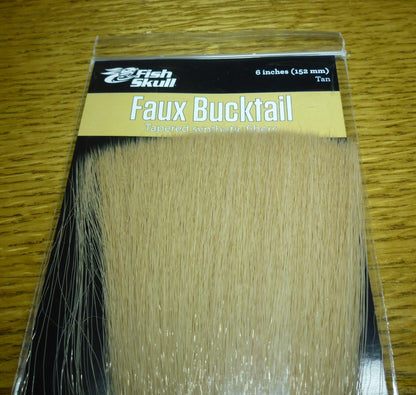 Fish-Skull Faux Bucktail Tan AVAILABLE AT TROUTLORE FLY TYING STORE AUSTRALIA