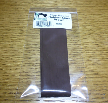 Hareline Dubbin Fine Round Rubber Legs Brown