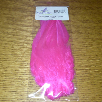 Fish Hunter Select Saddle Hackle 5-7 Inch – Hot Pink