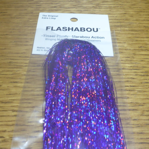 Hedron Holographic Flashabou - Purple AVAILABLE AT TROUTLORE FLY TYING STORE AUSTRALIA