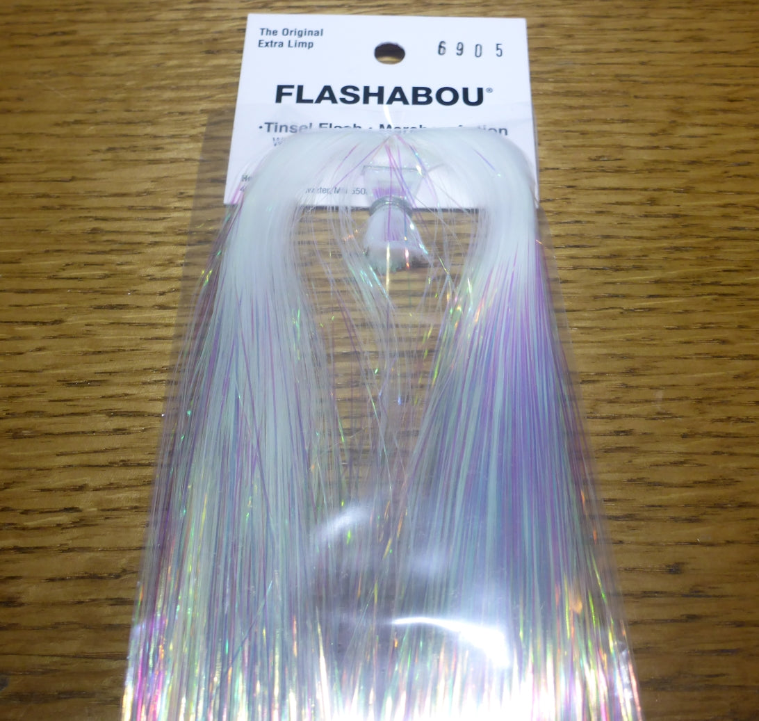 Hedron Flashabou - Pearl AVAILABLE AT TROUTLORE FLY TYING STORE AUSTRALIA