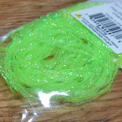 Hareline Flat Diamond Braid Chartreuse AVAILABLE AT TROUTLORE FLY TYING STORE AUSTRALIA