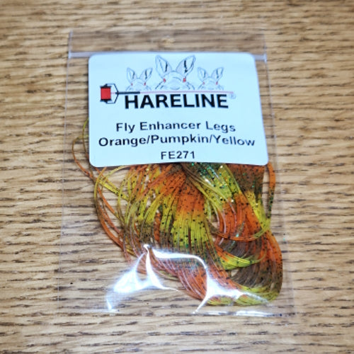 Hareline Fly Enhancer Legs Orange / Pumpkin / Yellow