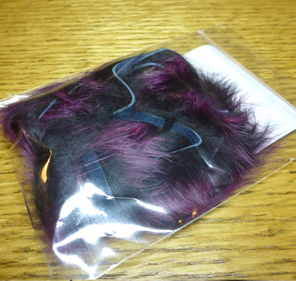 Hareline Frostip Rabbit Strips Black & Fuchsia