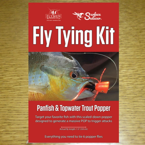 Flymen Fishing Co Fly Tying Kit – Surface Seducer Topwater Trout Popper AVAILABLE AT TROUTLORE FLY TYING STORE AUSTRALIA